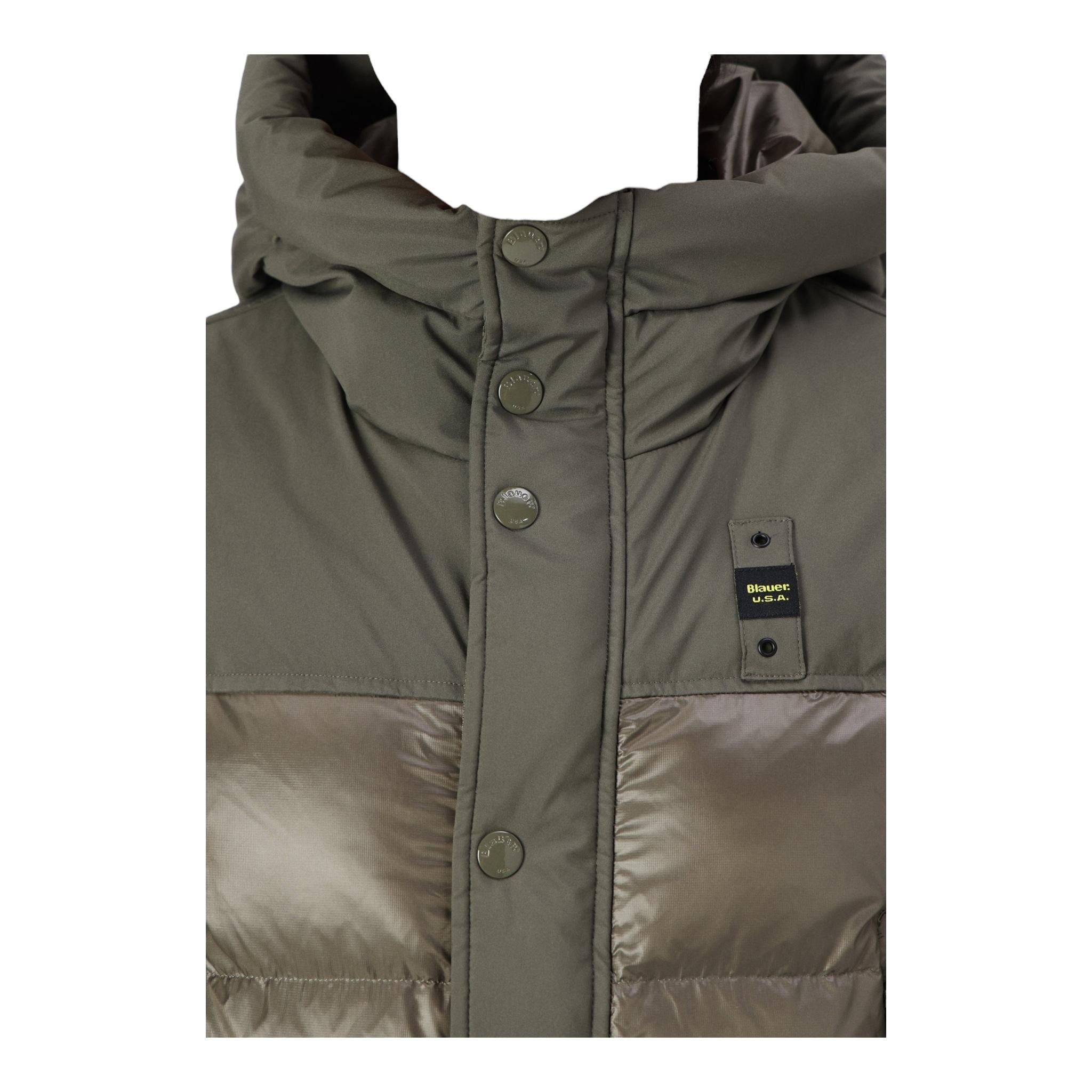 BLAUER giubbino tinta unita cn cappuccio Verde per Bambino 24WBLC08503 VERDE BLAUER