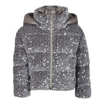 HERNO giubbino tinta unita cn cappuccio e paillettes Grigio per Bambina PI000174G GRIGIO HERNO