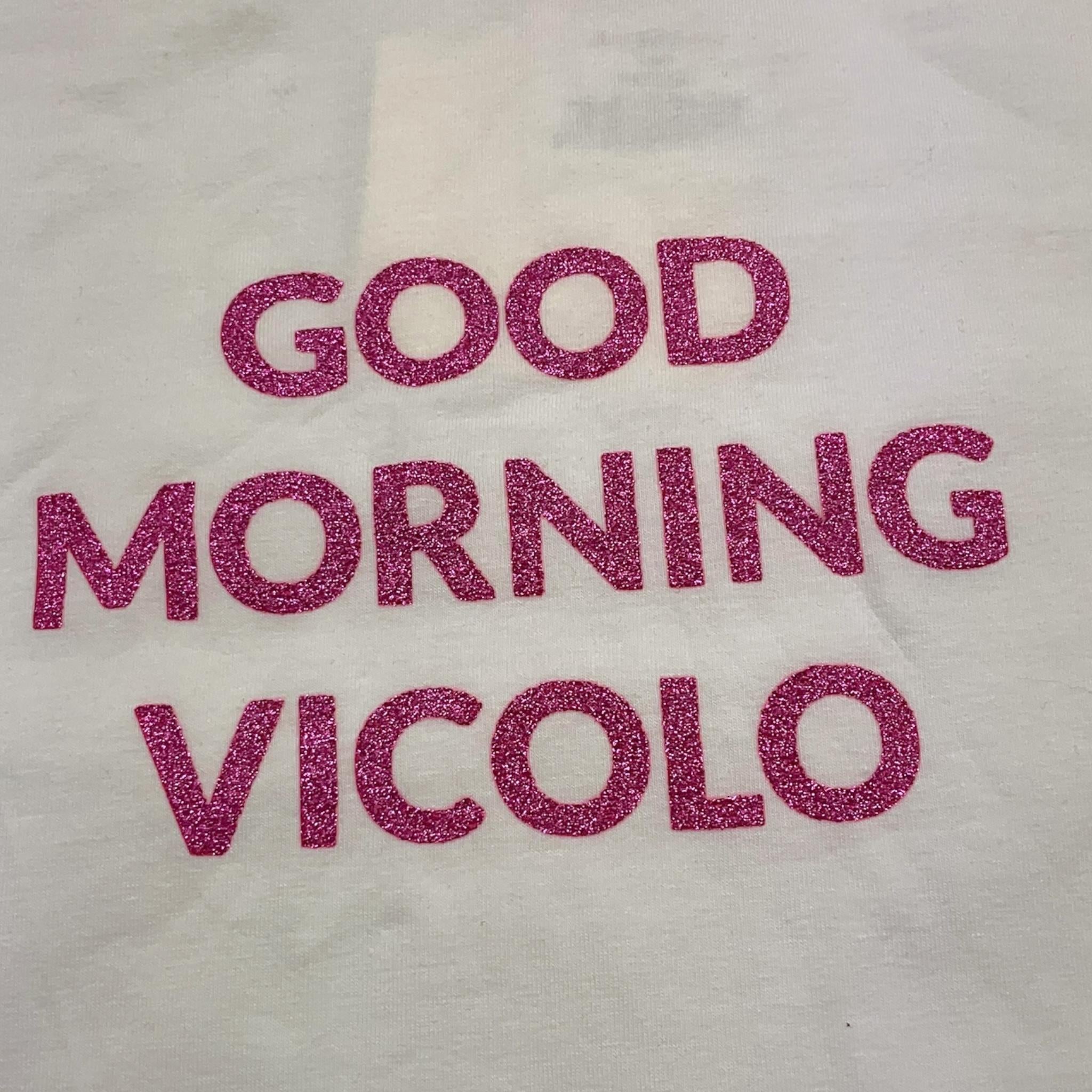 VICOLO shirt girocollo tinta unita con stampa Bianco per Bambina 3141M0720 BIANCO VICOLO