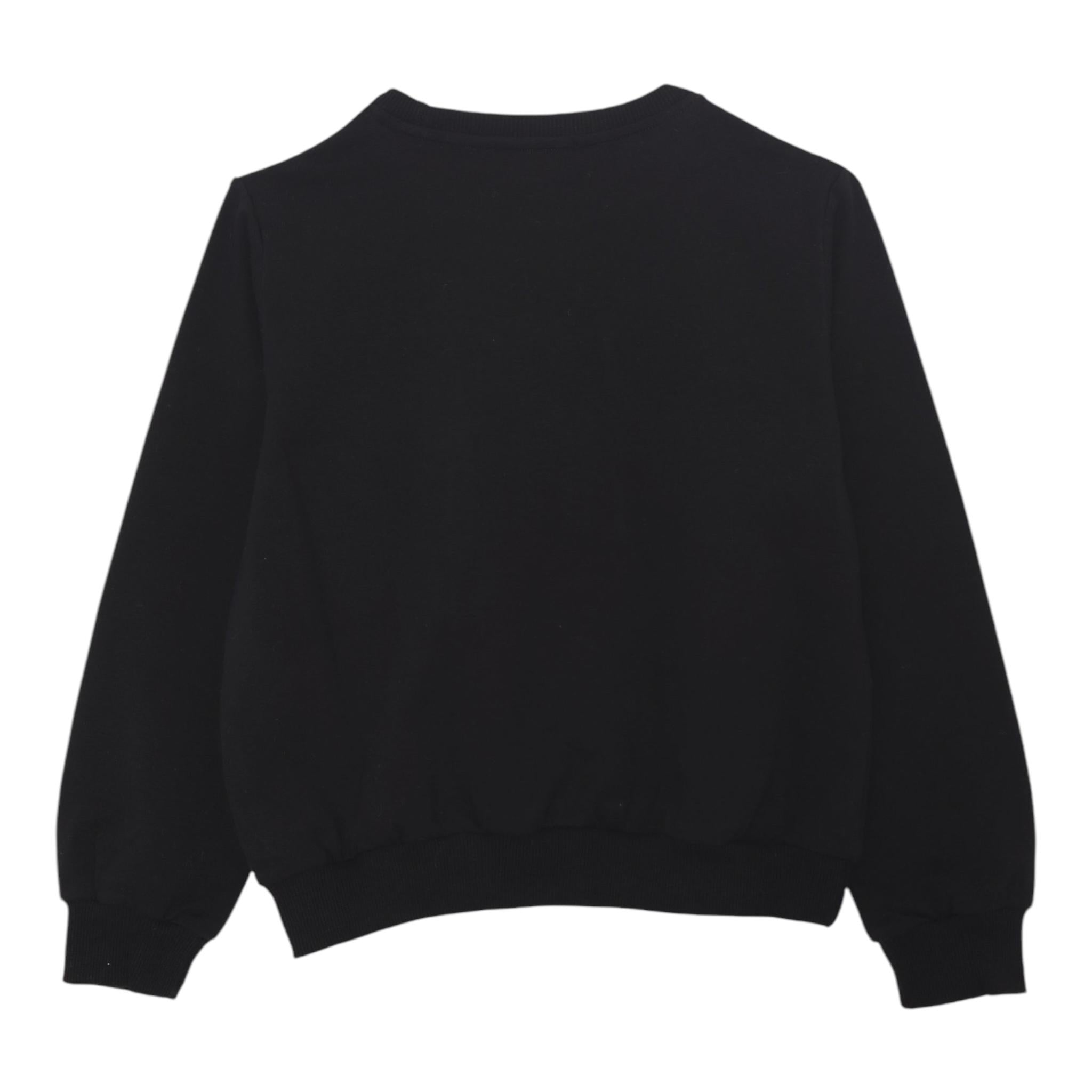 GAELLE felpa chiusa girocollo tinta unita con stampa glitterata Nero per Bambina 2741F00341 NERO GAELLE