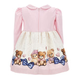 MONNALISA abito bicolore con stampa Rosa per Bambina 31D910X ROSA MONNALISA