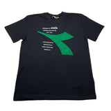 DIADORA t-shirt girocollo tinta unita con logo Nero per Bambino F4DIJBTH004 NERO DIADORA