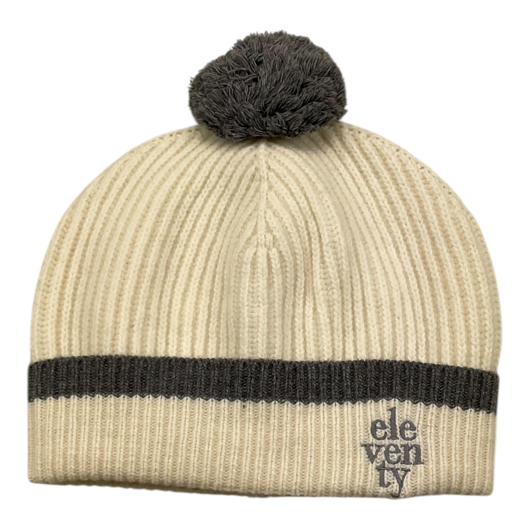 ELEVENTY cappello tinta unita con pon pon Panna per Bambino 4R0P17 PANNA ELEVENTY