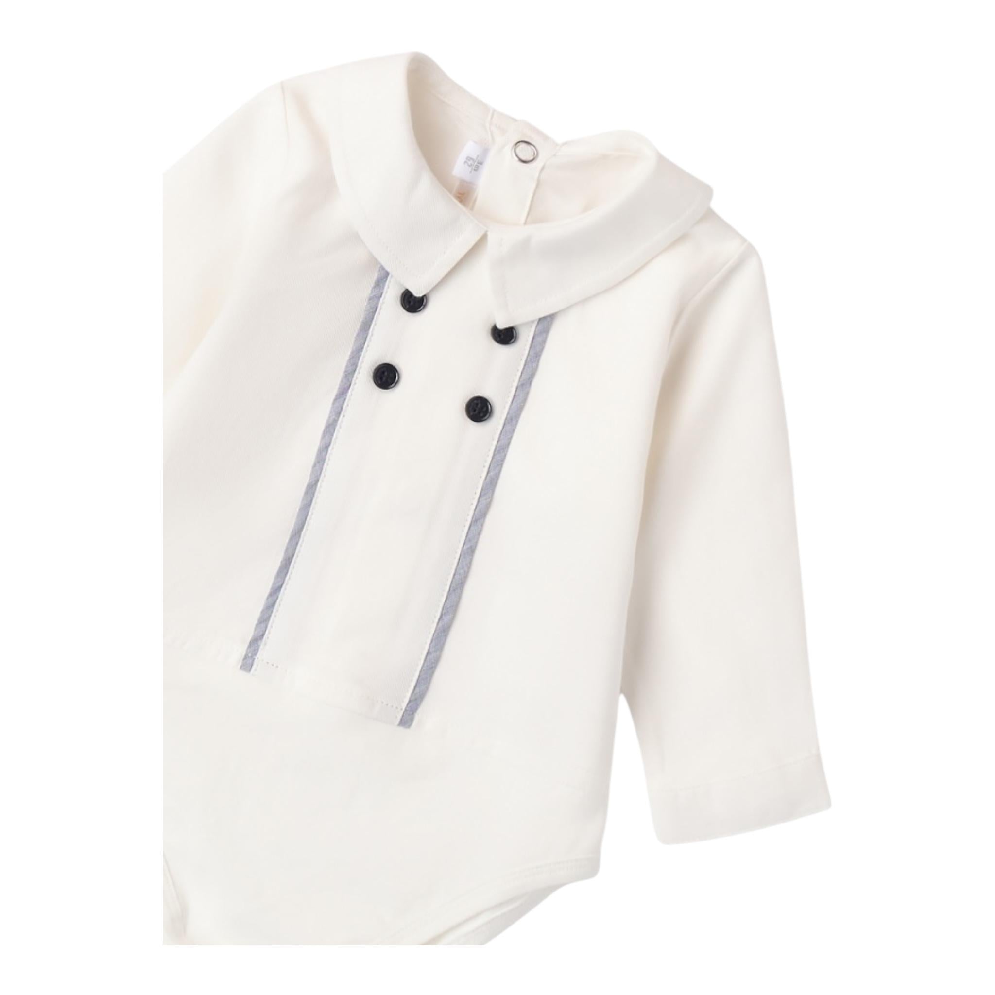 MINI BANDA camicia tinta unita modello body Bianco per Neonato 3A600 BIANCO MINI BANDA