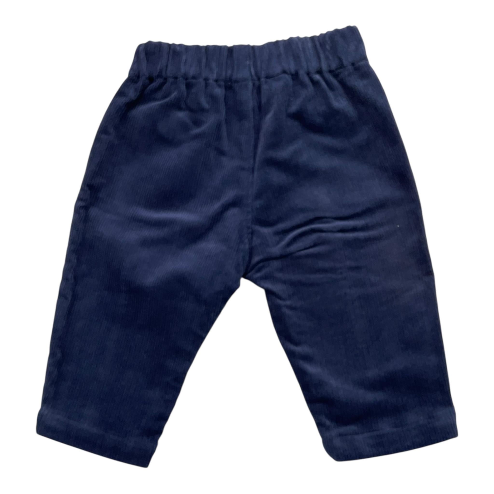MOSCHINO pantalone tinta unita con camoscio Blu per Neonato MUP053X BLU MOSCHINO