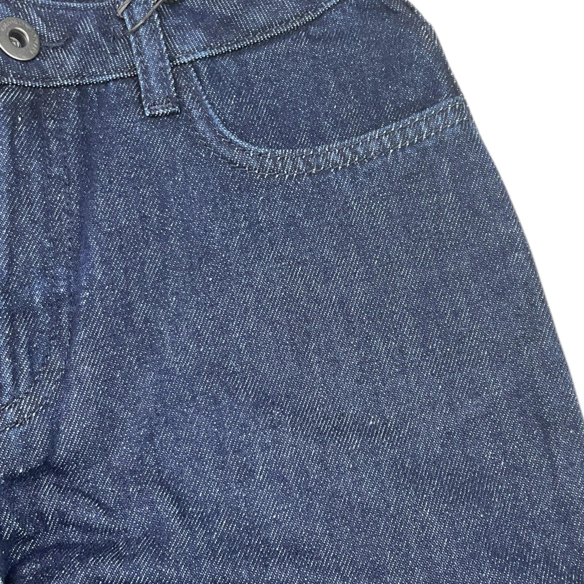 EMPORIO ARMANI jeans tinta unita con logo Blu per Bambino 6D4J79 BLU EMPORIO ARMANI
