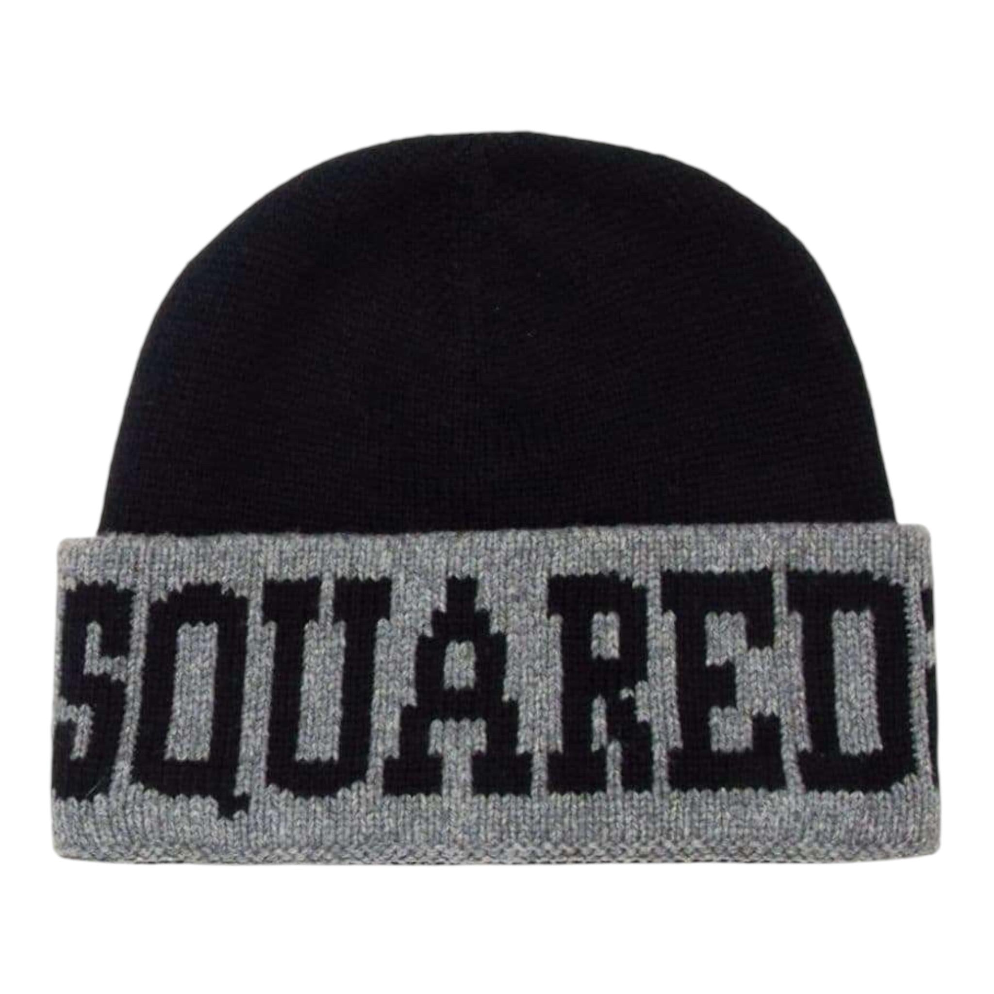 DSQUARED2 cappello bicolore con stampa Nero/grigio per Bambino DQ2485 NERO/GRIGIO DSQUARED2