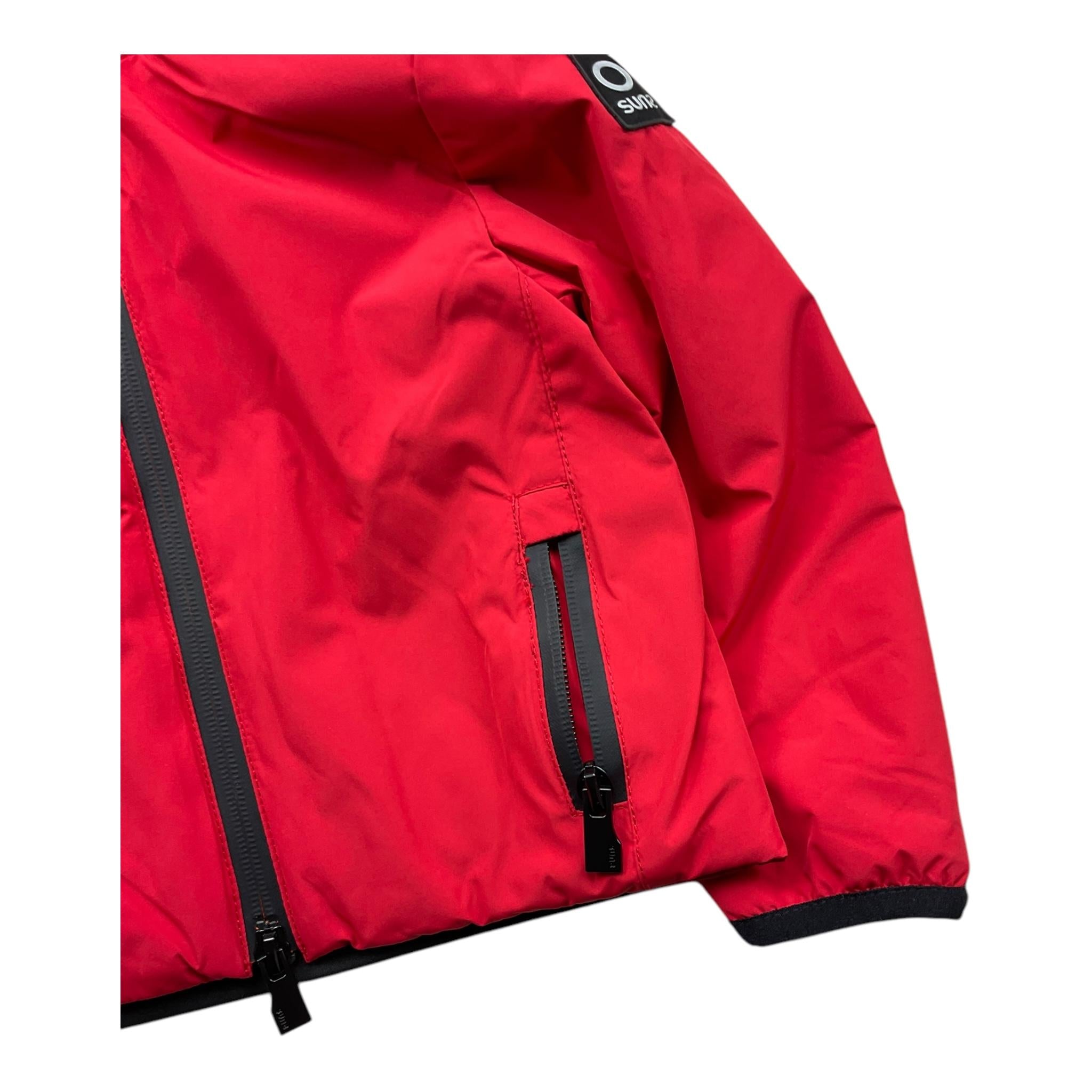 SUNS giubbino tinta unita con cappuccio Rosso per Neonato GBS5338UBX ROSSO SUNS
