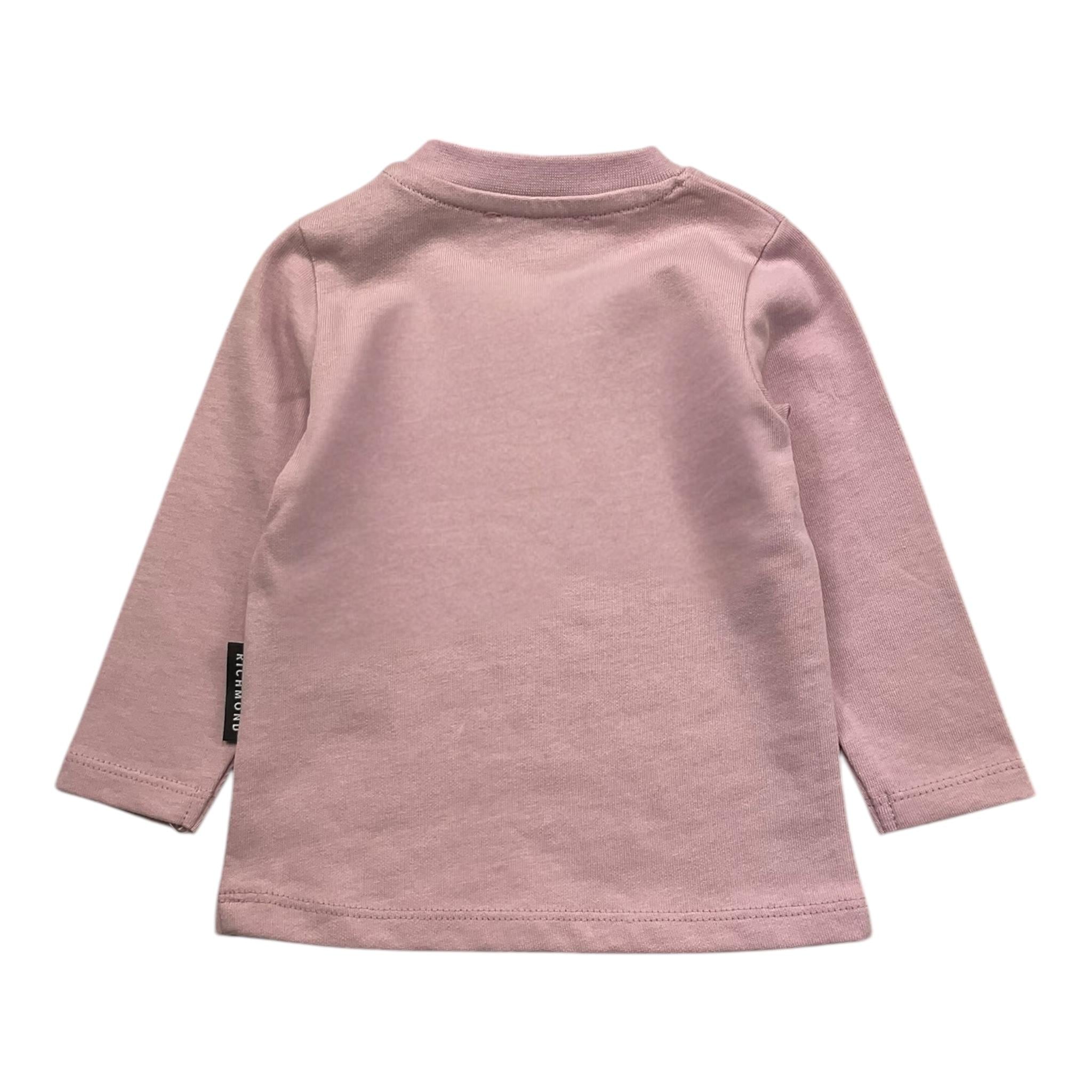 JOHN RICHMOND shirt girocollo tinta unita con stampa Rosa per Neonata RIA25073TS ROSA JOHN RICHMOND