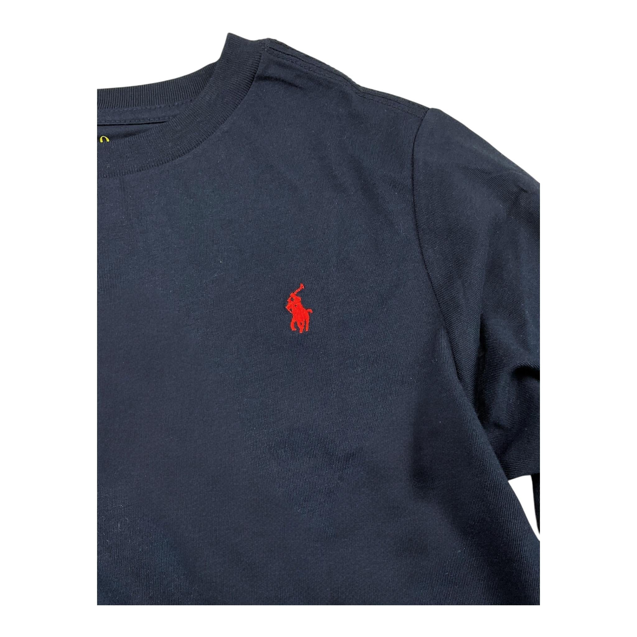 RALPH LAUREN shirt girocollo tinta unita con polsini Blu per Bambino 322843804002 BLU RALPH LAUREN