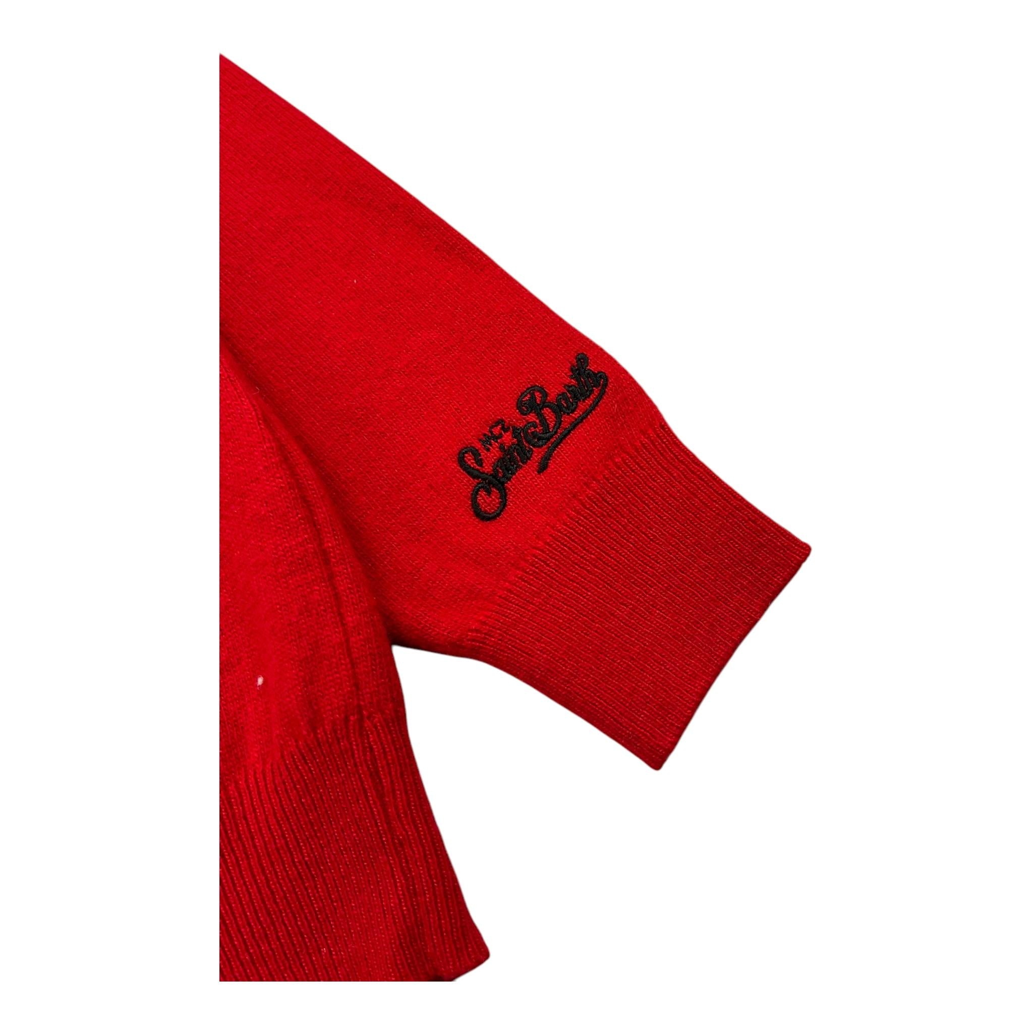 SAINT BARTH maglia tinta unita con stampa Rosso per Bambino DOU0021 ROSSO SAINT BARTH