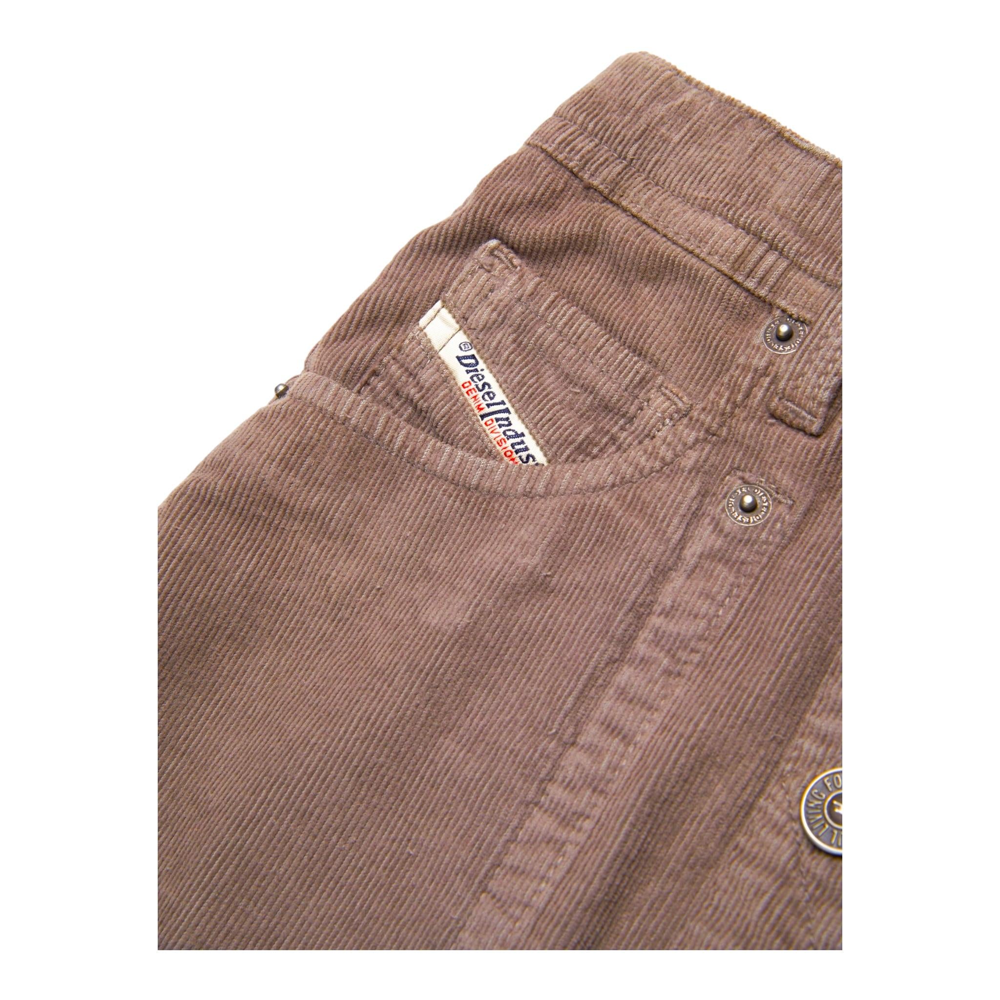 DIESEL gonna tinta unita in camoscio con bottoni Cammello per Bambina J00784 CAMMELLO DIESEL