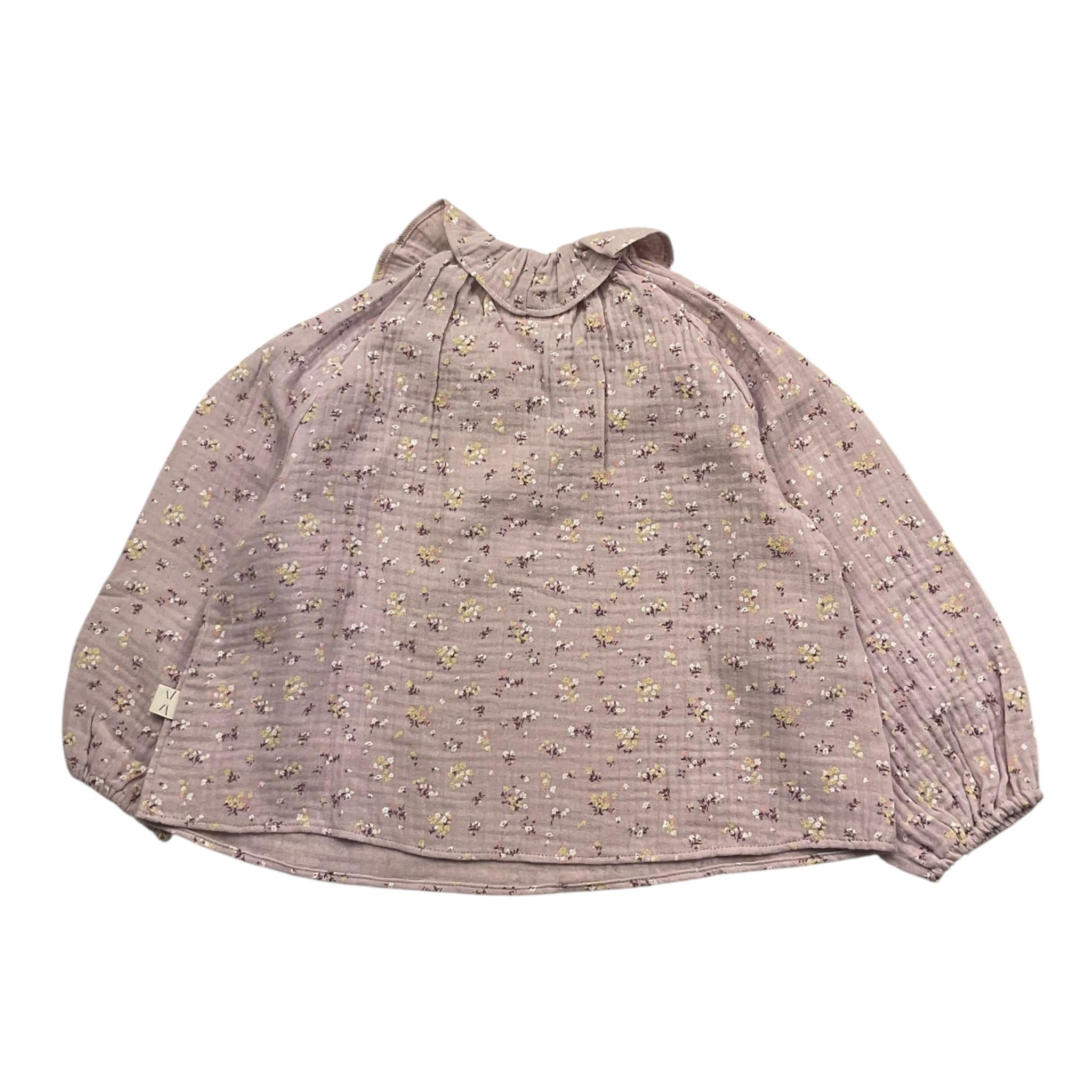 TEDDY E MINOU camicia manical unga tinta unita fantaisa floreale Rosa per Neonata I24CI004C4126X ROSA TEDDY E MINOU