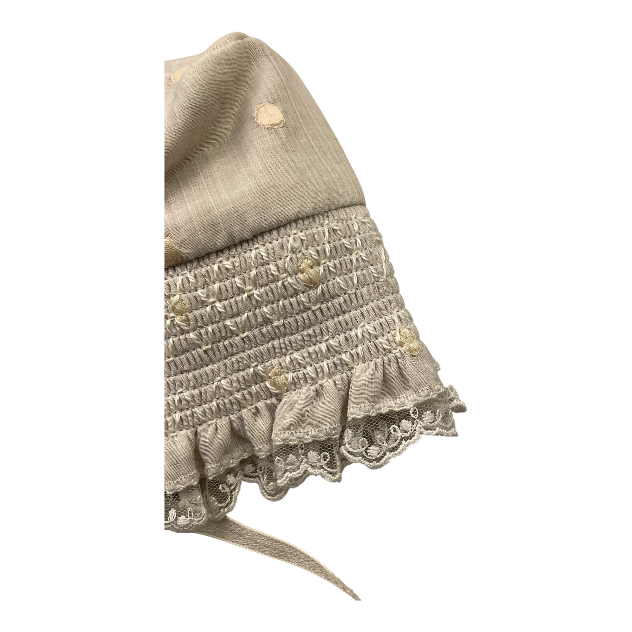 PAZ RODRIGUEZ cappello tinta unita con laccetto Beige per Neonata 011150917 BEIGE PAZ RODRIGUEZ