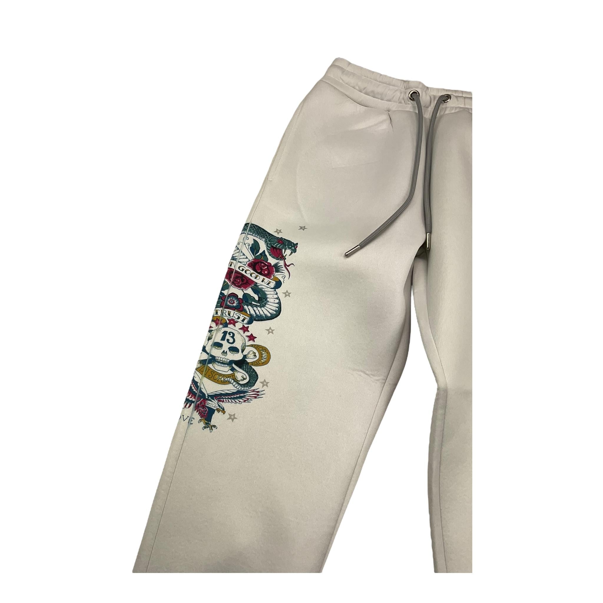 JOHN RICHMOND pantalone tuta tinta unita con stampa in contrasto Grigio per Bambino RBA25178PA GRIGIO JOHN RICHMOND