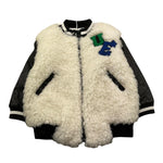 M+E' giubbino teddy tinta unita con maniche in contrasto Panna per Neonata UE0471 PANNA M+E'