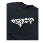 EMPORIO ARMANI shirt girocollo tinta unita con logo Nero per Bambino 6R4TJ7 NERO EMPORIO ARMANI