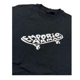 EMPORIO ARMANI shirt girocollo tinta unita con logo Nero per Bambino 6R4TJ7 NERO EMPORIO ARMANI