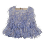 DOU DOU top giromanica tinta unita con applicazioni Lilla per Bambina DV5A42 LILLA DOU DOU