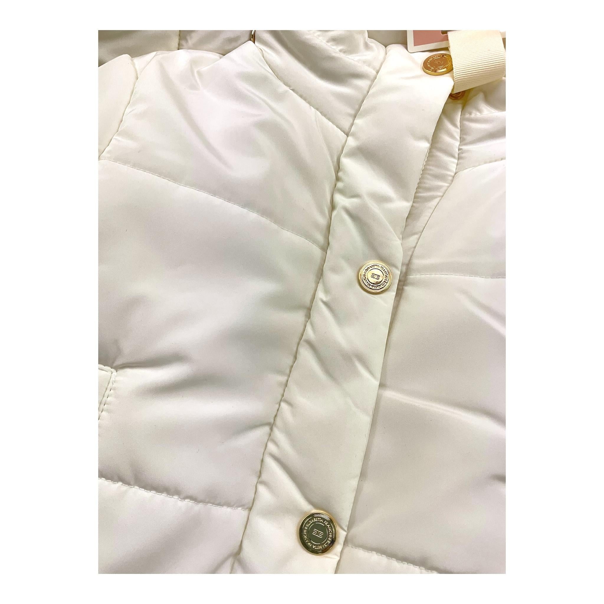 ELISABETTA FRANCHI giubbino tinta unita con cappuccio Bianco per Bambina EGGB033 BIANCO ELISABETTA FRANCHI
