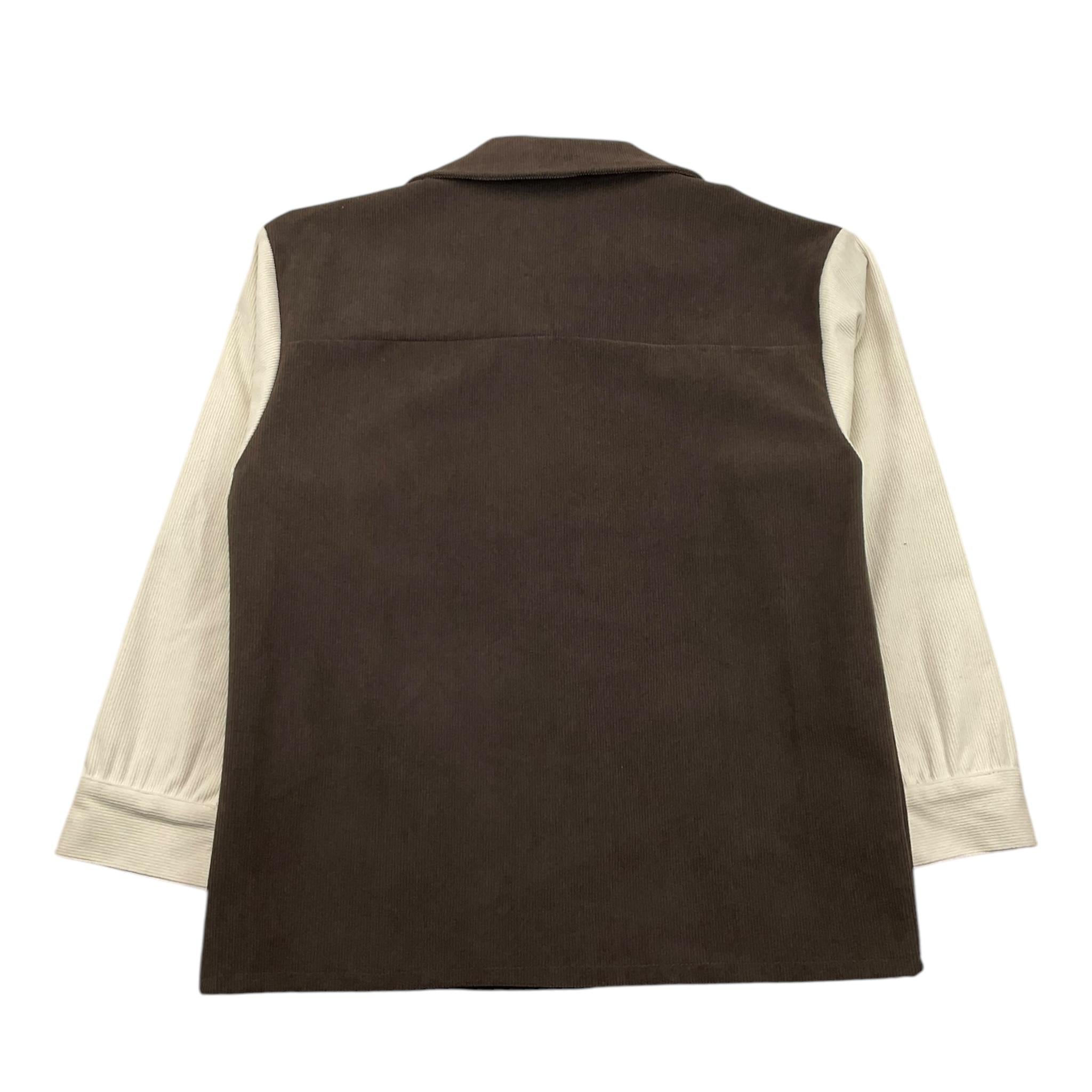 NEVER TOO camicia manica lunga tinta unita con maniche in contrasto Marrone per Bambino NT2123R MARRONE NEVER TOO