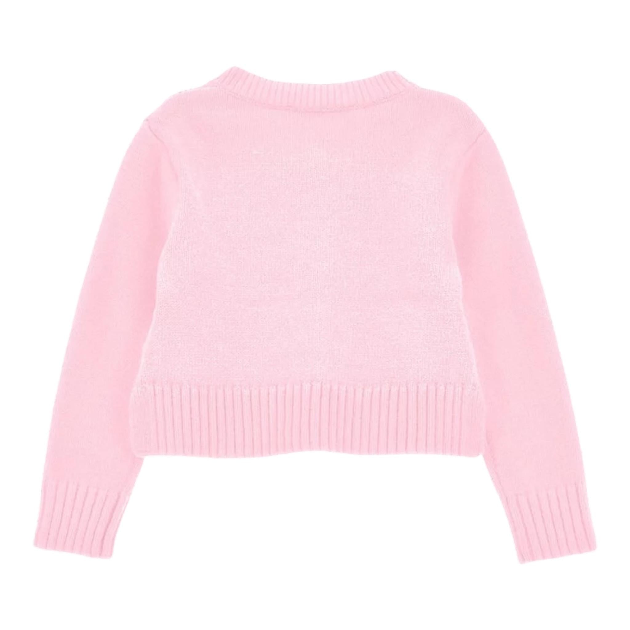 MONNALISA cardigan tinta unita con fiocchi Rosa per Bambina 39D803J ROSA MONNALISA