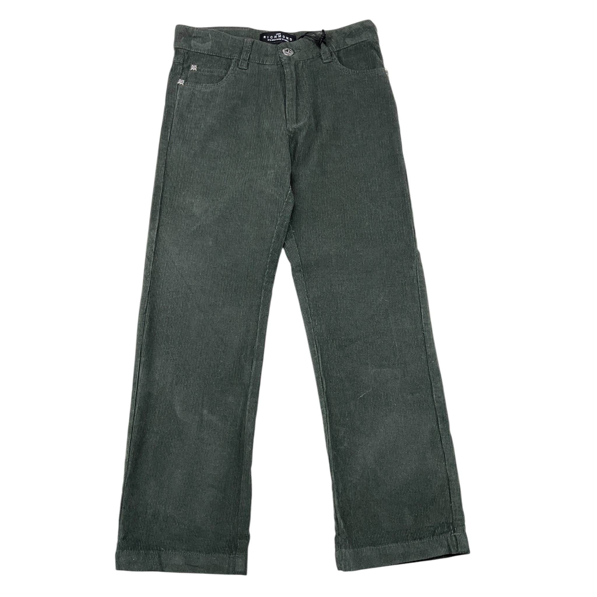 JOHN RICHMOND pantalone tinta unita in camoscio Verde per Bambino RBA25060PA VERDE JOHN RICHMOND