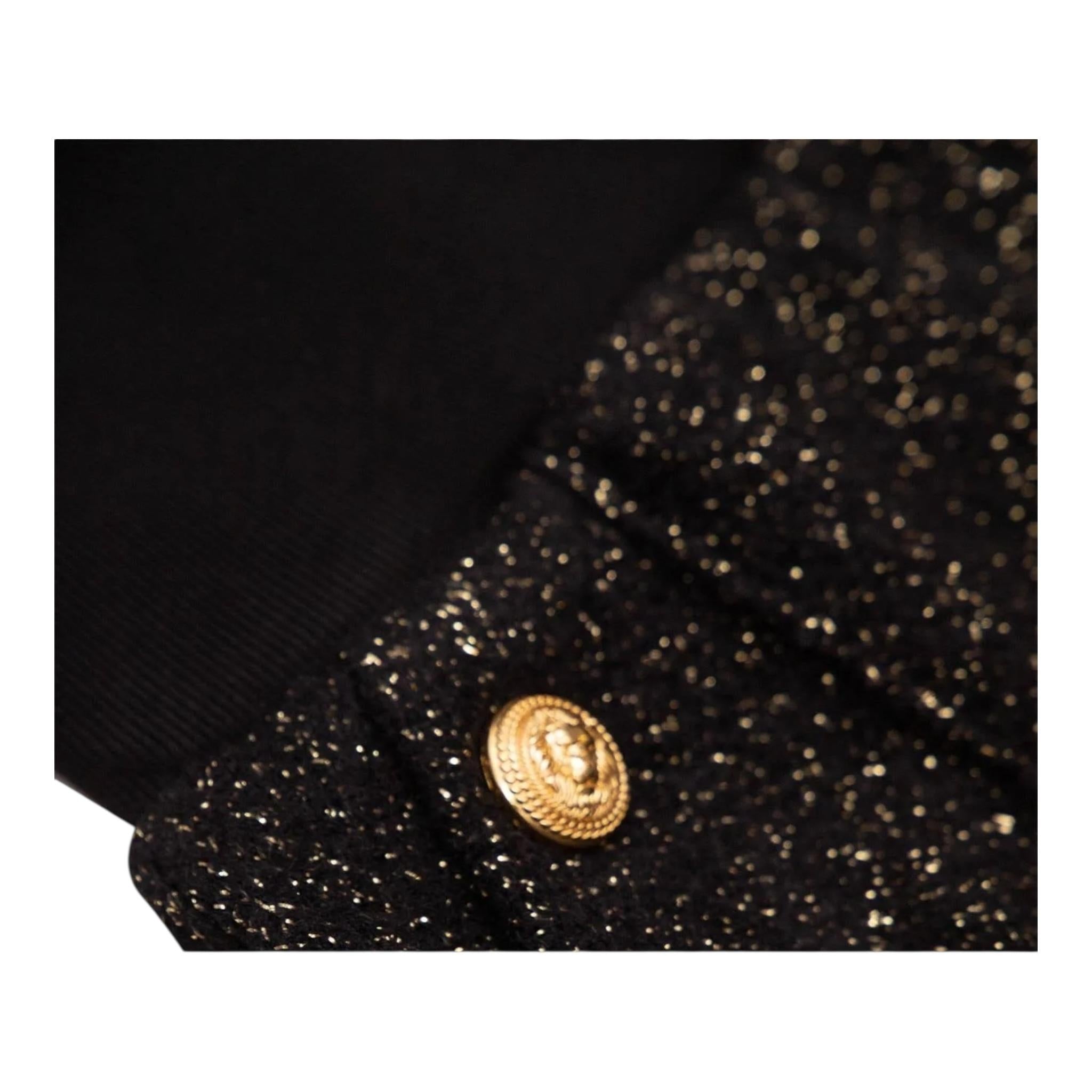 BALMAIN short tinta unita con bottoni in contrasto Nero per Bambina BT6B69 NERO BALMAIN
