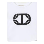 TWINSET shirt girocollo tinta unita con stampa Bianco per Bambina 242GJ2032XXX BIANCO TWINSET