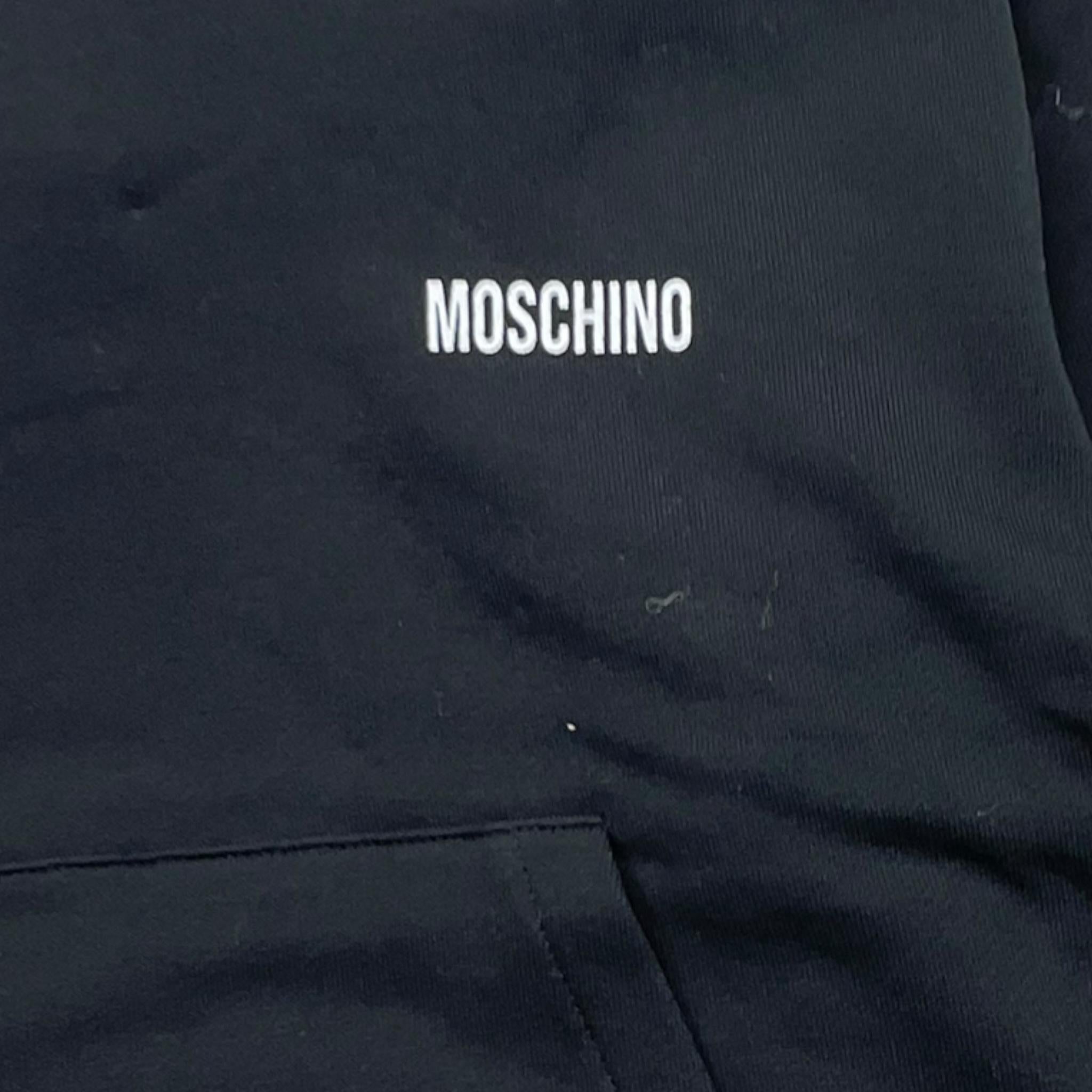 MOSCHINO felpa tinta unita con cappuccio e stampa Nero per Bambino HUF09C NERO MOSCHINO