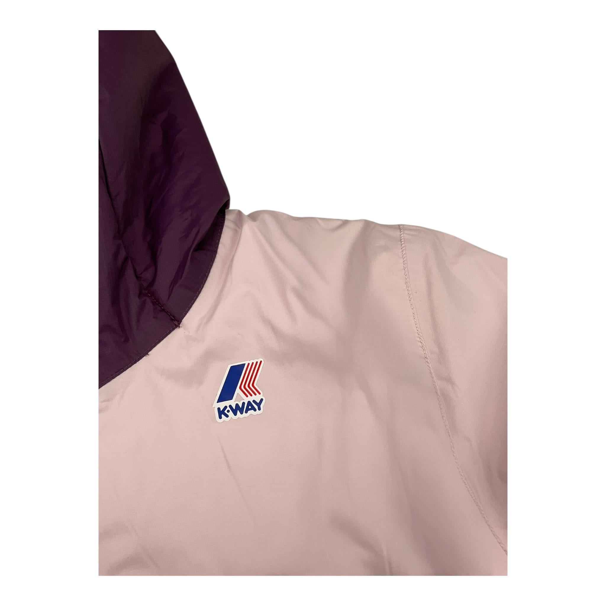 K-WAY giubbino tinta unita con cappuccio in contrasto Rosa per Bambina K6115FWXXX ROSA K-WAY