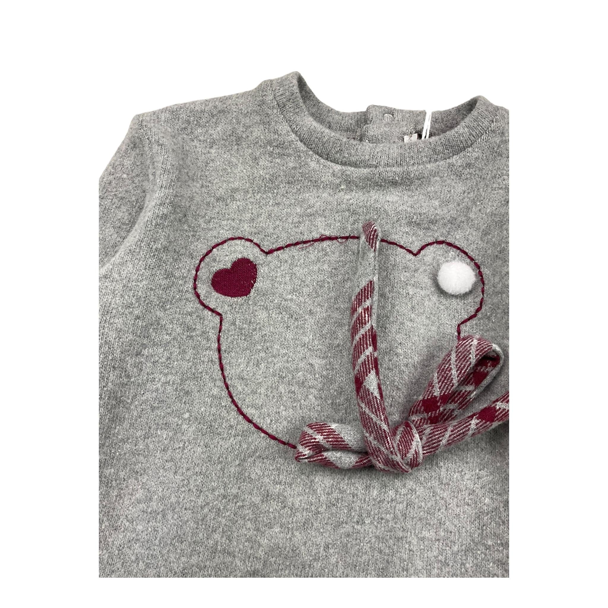 LE BEBE' maglia girocollo tinta unita Grigio per Neonata LBG6089 GRIGIO LE BEBE'
