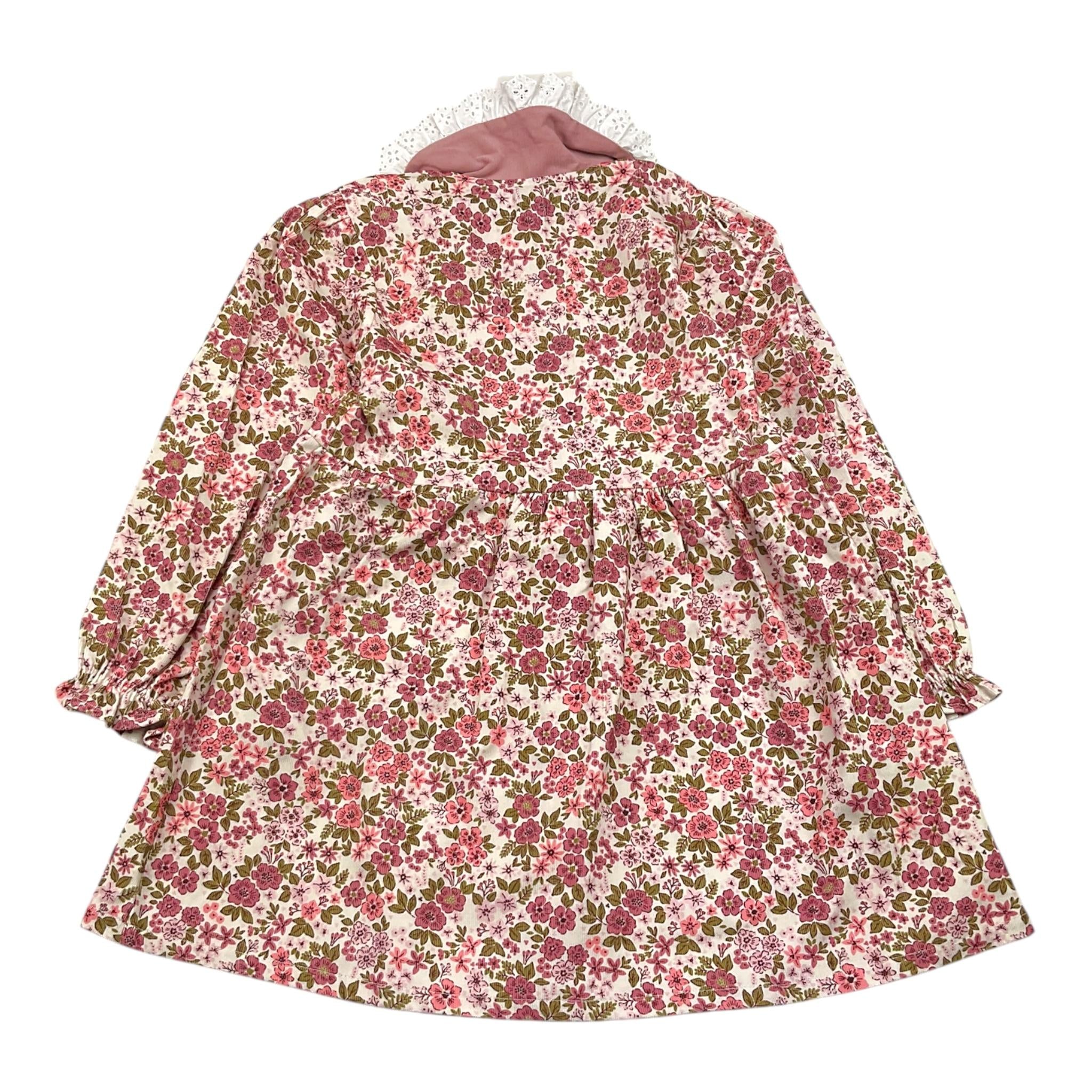 SAINT BARTH abito tinta unita con colletto e stampa fiori Panna per Bambina VTT001 PANNA SAINT BARTH