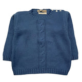 LA STUPENDERIA maglia girocollo tinta unita con ricami Azzurro per Bambino ZJCR42 AZZURRO LA STUPENDERIA