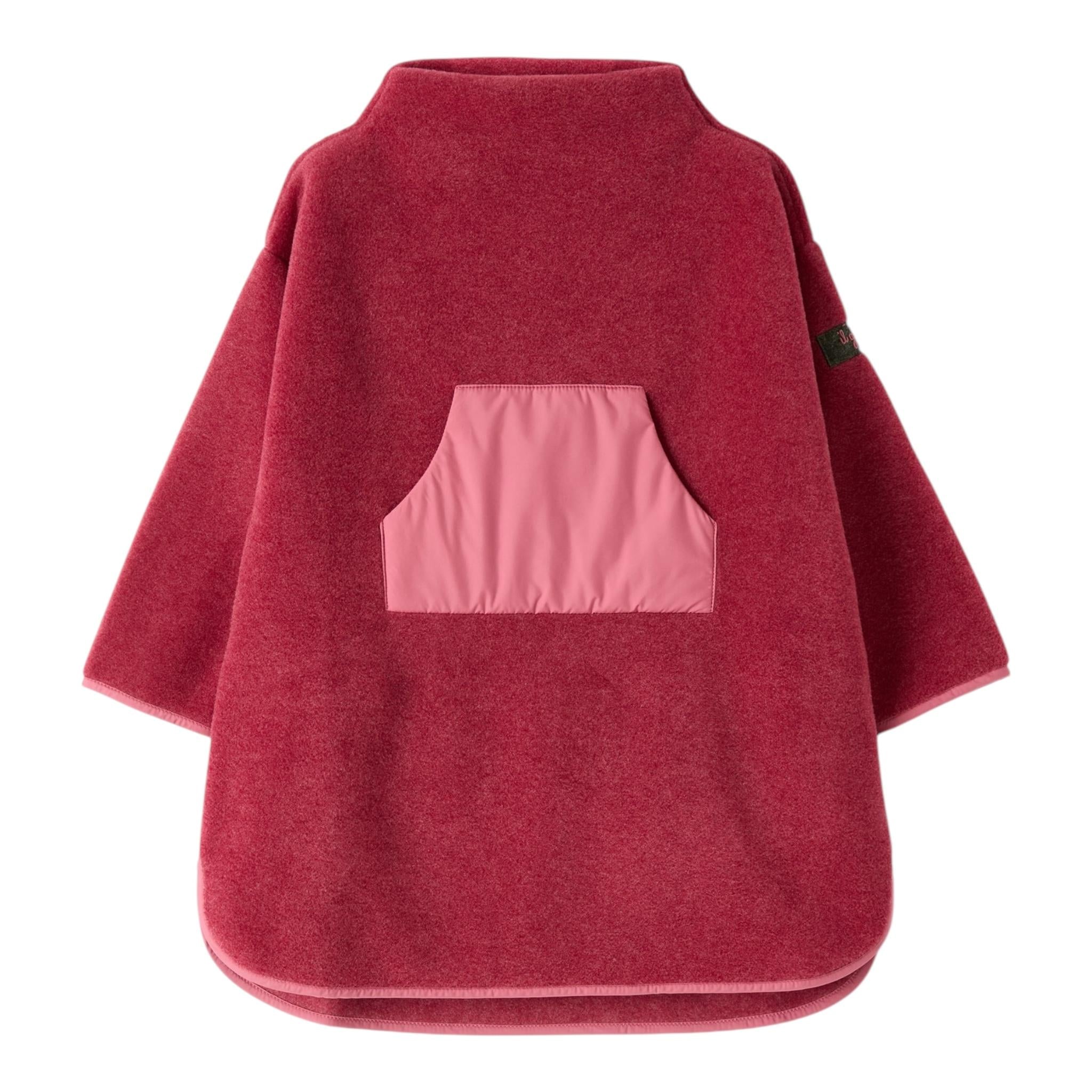 IL GUFO abito manica lunga tinta unita con cappuccio Fuxia per Bambina A24VL591M0108 FUXIA IL GUFO