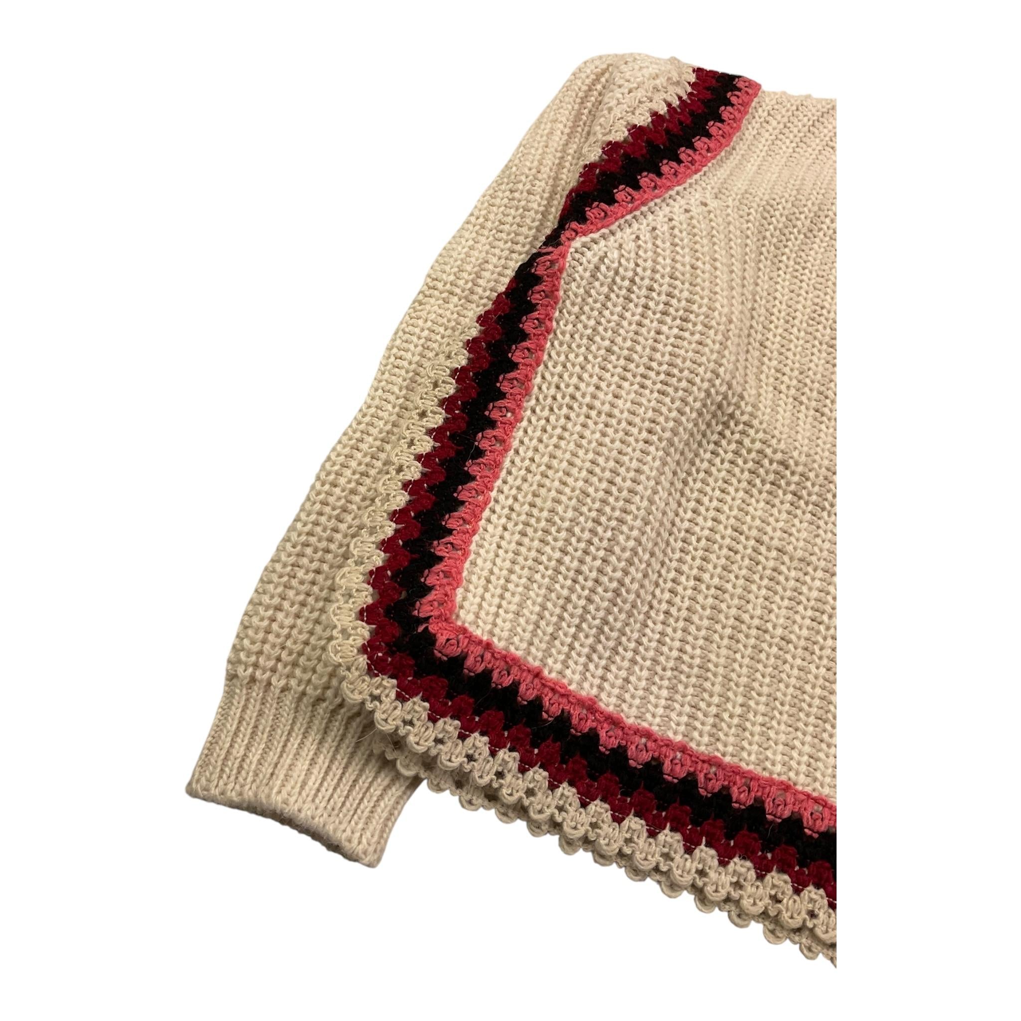 DIXIE maglia tinta unita con ricami Beige per Bambina NB32230G42 BEIGE DIXIE