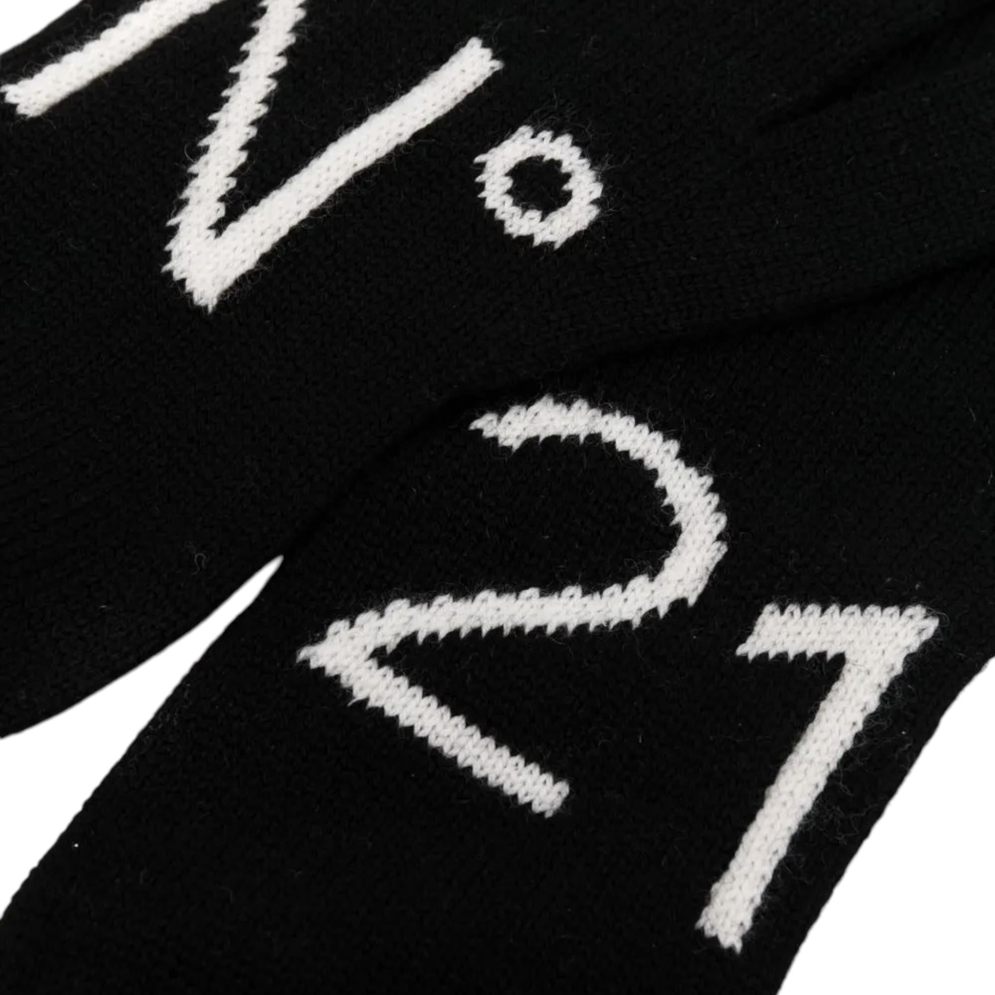 N°21 guanti tinta unita con logo Nero per Bambino N21550 NERO N°21