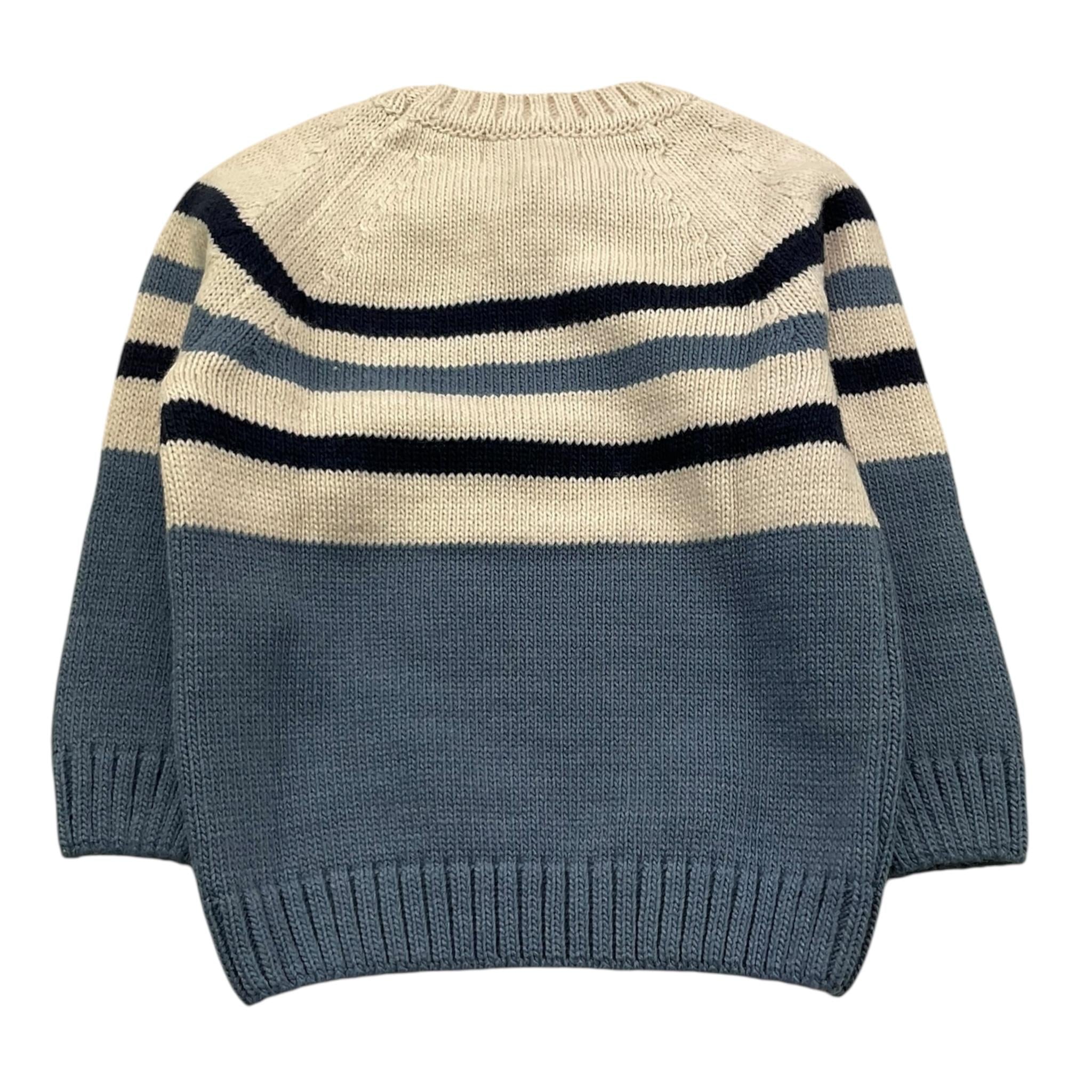 PLEASE maglia girocollo bicolore Panna per Neonato NBA3231B65 PANNA PLEASE