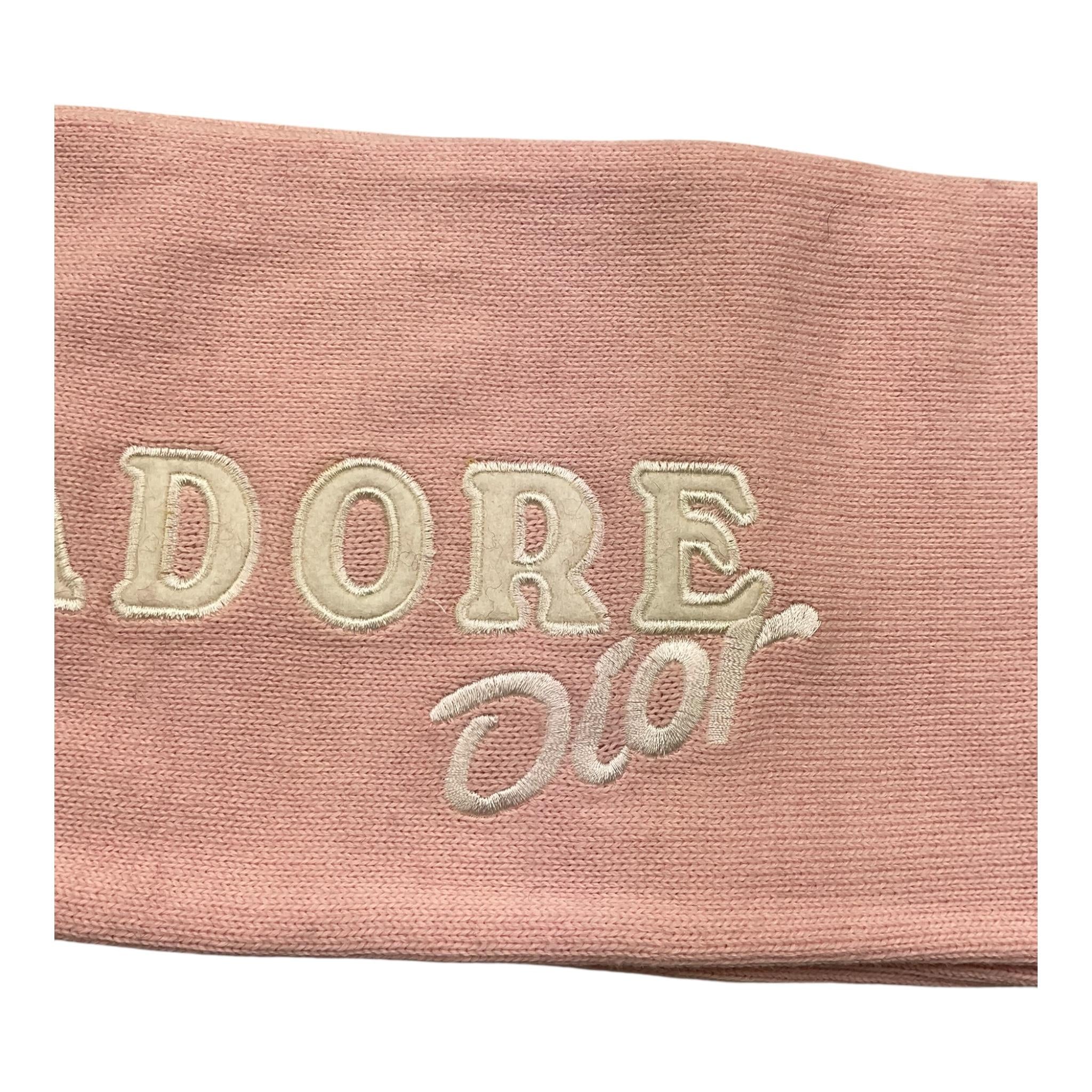 BABY DIOR sciarpa tinta unita con logo Rosa per Bambina D2B1ECH1 ROSA BABY DIOR