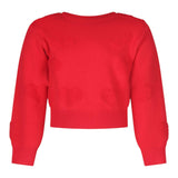 FUN & FUN maglia gircollo tinta unita con cuori Rosso per Neonata FBSW00067NX ROSSO FUN & FUN