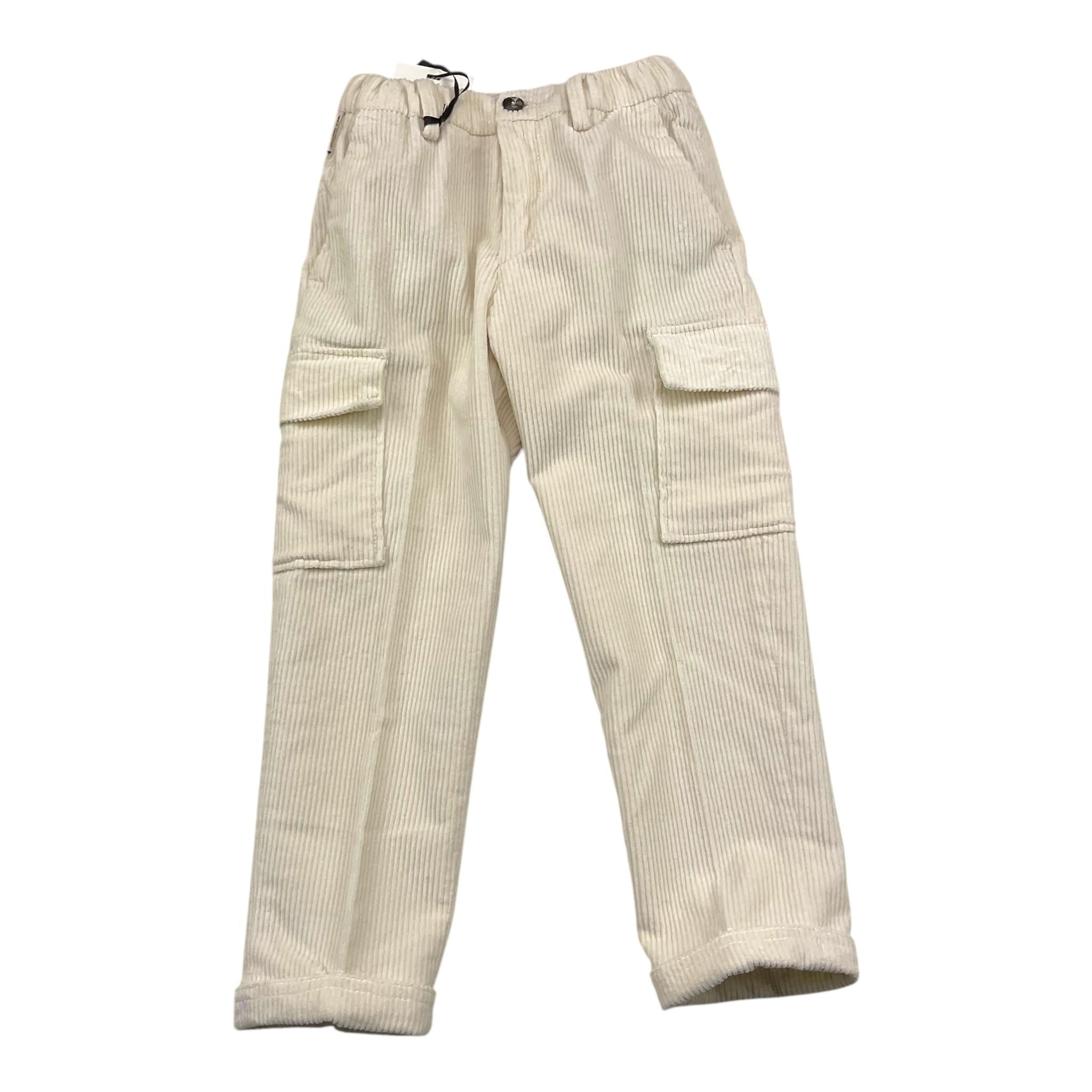 MICHAEL COAL pantalone tinta unita con tasconi a costine Panna per Bambino 3588F24 PANNA MICHAEL COAL
