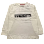 CESARE PACIOTTI shirt girocollo tinta unita con stampa Bianco per Neonato TSP5301B BIANCO CESARE PACIOTTI