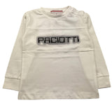 CESARE PACIOTTI shirt girocollo tinta unita con stampa Bianco per Neonato TSP5301B BIANCO CESARE PACIOTTI