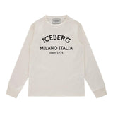 ICEBERG shirt tinta unita con stampa in contrasto Bianco per Bambino TSICE5329JOXX BIANCO ICEBERG