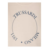 TRUSSARDI felpa tinta unita girocollo con stampa Beige per Neonato TIA24O82FE BEIGE TRUSSARDI