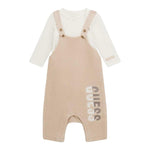GUESS completo 2pz shirt-salopette bicolore Beige per Neonata P4YG12K6YW0 BEIGE GUESS