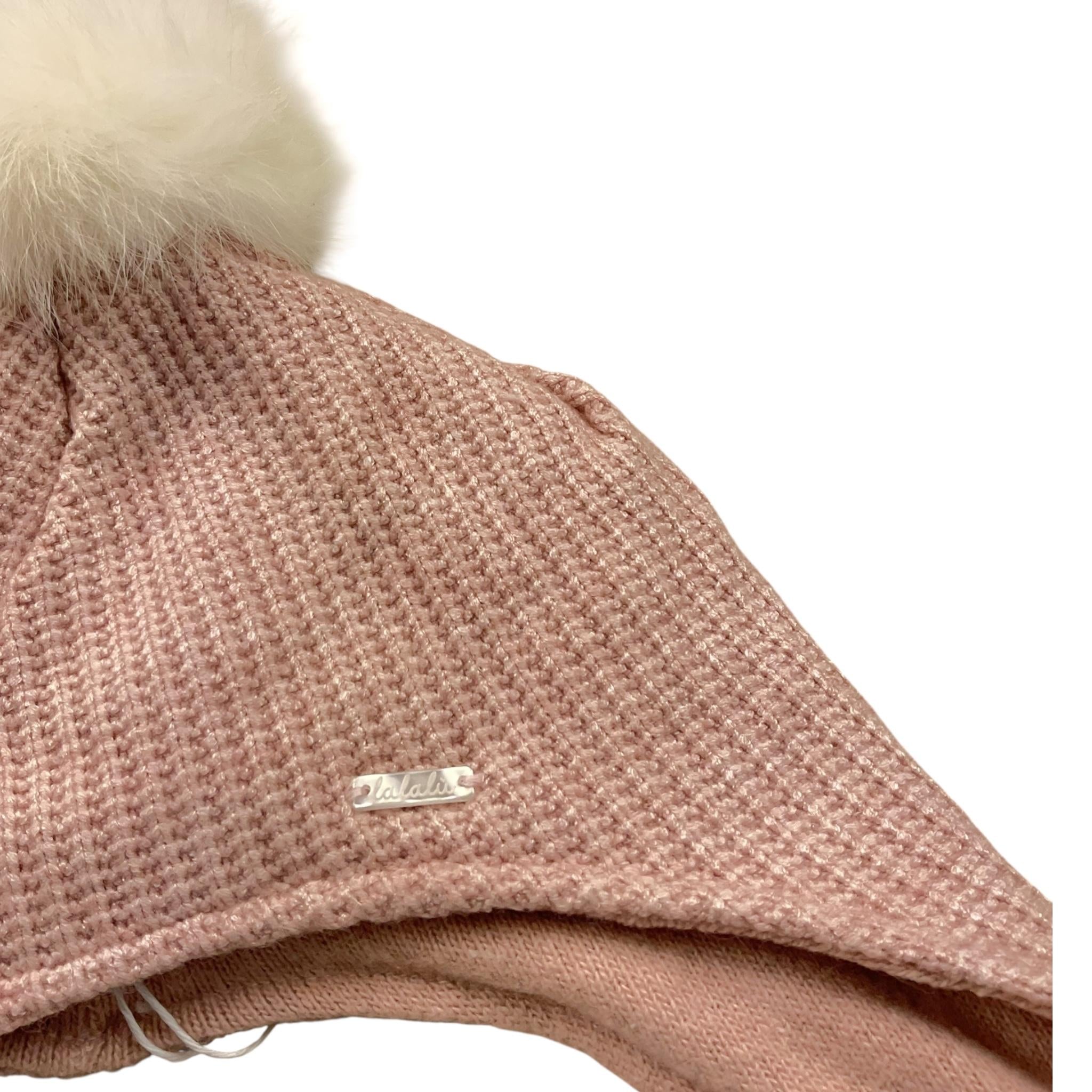 LALALU' cappello tinta unita con pon pon Rosa per Neonata CAL006N ROSA LALALU'