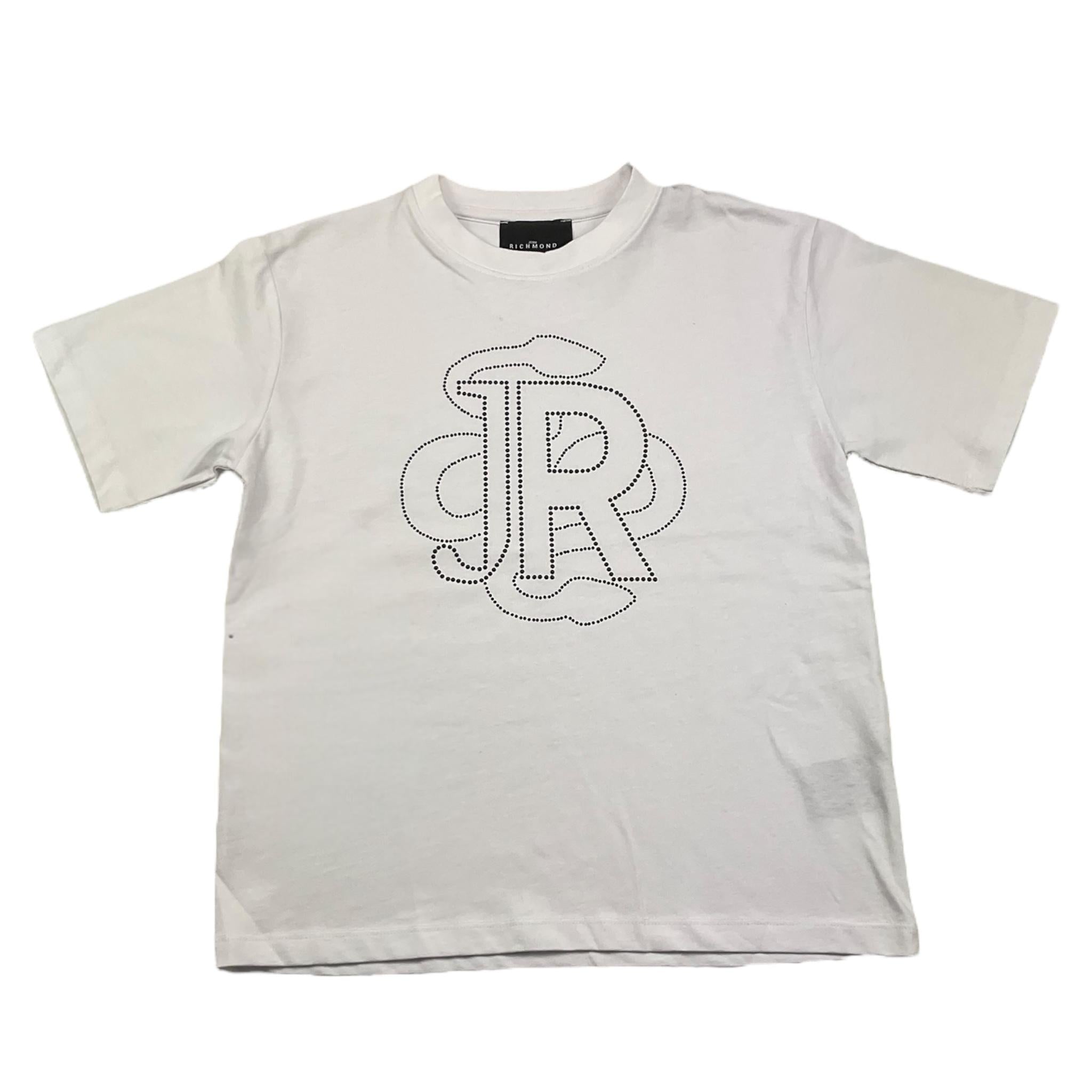 JOHN RICHMOND t-shirt girocollo tinta unita con applicazioni Bianco per Bambino RGA25133TS BIANCO JOHN RICHMOND