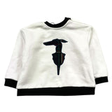 TRUSSARDI felpa chiusa girocollo tinta unita con profili in contrasto Bianco per Neonato TIA25214FE BIANCO TRUSSARDI