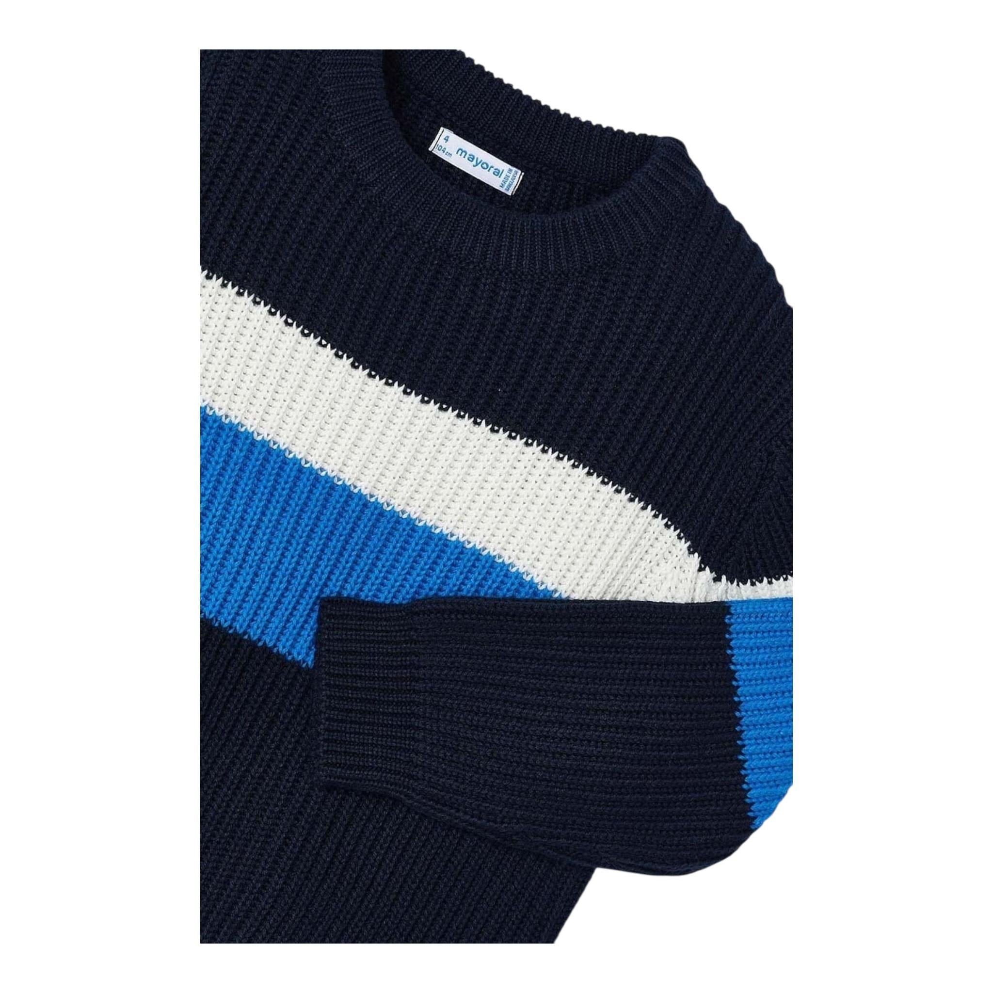 MAYORAL maglia girocollo fantasia a righe Blu per Bambino 4335 BLU MAYORAL